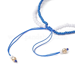 Easter Glass Seed Beads Braided Bead Bracelets&nbsp;BJEW-MZ00150-02