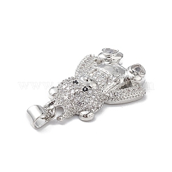 Brass Micro Pave Cubic Zirconia Pendants&nbsp;KK-M240-04F
