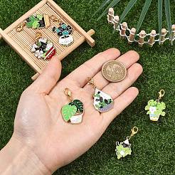 7Pcs Alloy Enamel Pendant Decorations&nbsp;HJEW-YW00384
