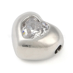 Brass Micro Pave Cubic Zirconia Beads&nbsp;KK-L219-21P-01