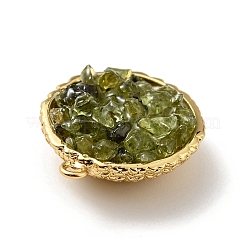 Natural Peridot Chip Pendants&nbsp;KK-C242-05G-07