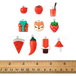 10Pcs 10 Styles Opaque Resin Imitation Vegetables Pendants&nbsp;CRES-FS0001-28