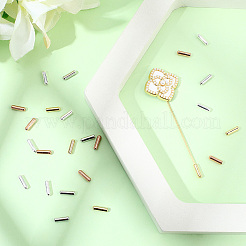 100Pcs 4 Colors Brass Stick Pin End Caps&nbsp;FIND-SC0021-12