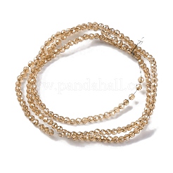 Electroplate Glass Beads Strands&nbsp;EGLA-H107-01A-PL01