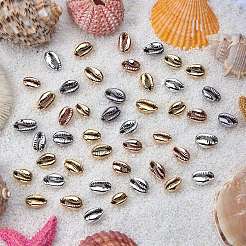 50Pcs 5 Colors Electroplated Shell Beads&nbsp;BSHE-SZ0001-09