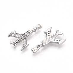 Brass Micro Pave Cubic Zirconia Pendants&nbsp;KK-T070-79P