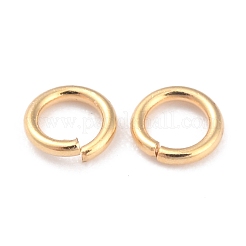 Rack PlatingBrass Open Jump Rings&nbsp;KK-O139-18B-G