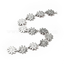 304 Stainless Steel Flower Link Chains&nbsp;CHS-C004-04B-P