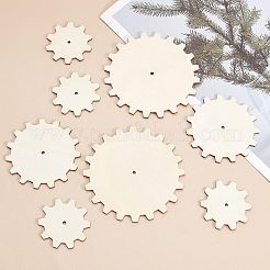 15Pcs Gear Unfinish Wooden Pieces&nbsp;WOOD-OC0002-32