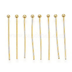 Brass Ball Head Pins&nbsp;KK-G331-10-0.6x25