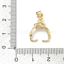 Brass Micro Pave Cubic Zirconia Ice Pick and Pinch Bails&nbsp;KK-G557-43G