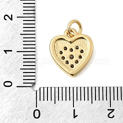 Brass Micro Pave Clear Cubic Zirconia Pendants&nbsp;KK-H267-024B-G