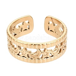 304 Stainless Steel Open Cuff Rings for Women&nbsp;STAS-N125-26E-G