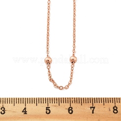 Brass Satellite Chains Necklaces for Women&nbsp;NJEW-D302-28RG