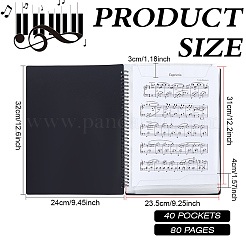 Plastic Piano Sheet Music Folder&nbsp;AJEW-WH0410-132