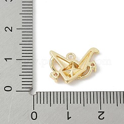 Brass Micro Pave Cubic Zirconia Pendants&nbsp;KK-M326-14G
