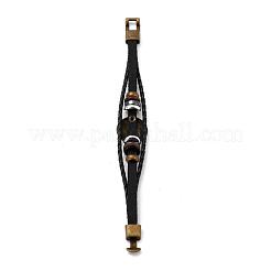Braided Leather Cord Retro Multi-strand Bracelets&nbsp;BJEW-L616-20J