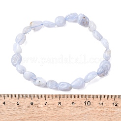 Natural Blue Lace Agate Beaded Stretch Bracelets&nbsp;BJEW-F414-02B-12