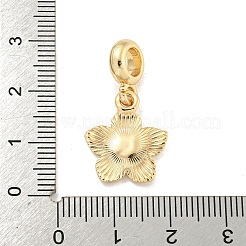 Rack Plating Alloy Enamel Flower European Dangle Charms&nbsp;FIND-B034-55G