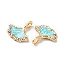 Rack Plating Alloy Rhinestone Pendant&nbsp;ENAM-O050-01G-03