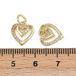 Brass Micro Pave Cubic Zirconia Pendants&nbsp;ZIRC-I367-05G-03