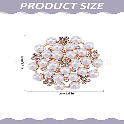 1Pc Retro Flower Alloy Rhinestone Brooches for Women&nbsp;JEWB-LP0004-03