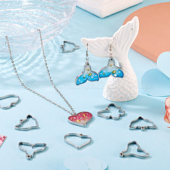 25Pcs 5 Styles 304 Stainless Steel Hollow Pendants&nbsp;STAS-TA0005-76
