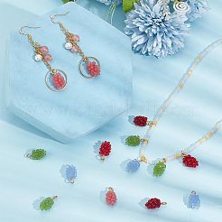24Pcs 4 Colors Resin Pendants&nbsp;RESI-PH0002-30