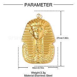 304 Stainless Steel Pendants&nbsp;STAS-OY008-36G
