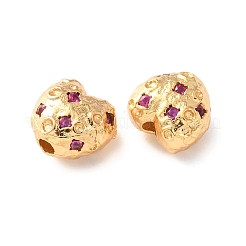 Brass Pave Cubic Zirconia Beads&nbsp;KK-C157-38G