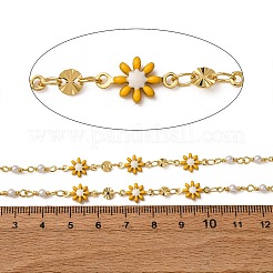 Brass Enamel Link Chains&nbsp;KK-D422-05G