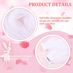 Detachable Polyester Bridal Lace Shawls&nbsp;AJEW-WH0348-22A