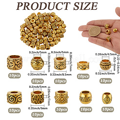 100Pcs 10 Styles Alloy European Beads&nbsp;FIND-SP0003-95