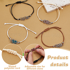 8Pcs 4 Colors 304 Stainless Steel Macrame Pouch Bracelet Making for Stone Holder&nbsp;AJEW-PH0011-84
