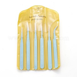 Tarnish Resistant 201 Stainless Steel Beading Tweezers Sets&nbsp;TOOL-F006-11C