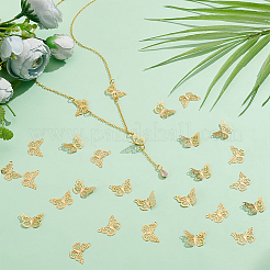 80Pcs Rack Plating 304 Stainless Steel Filigree Connerctor Charms&nbsp;STAS-UN0058-83