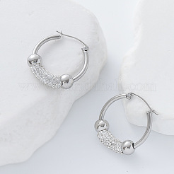 Vintage Style Round 304 Stainless Steel Hoop Earrings&nbsp;MV0538