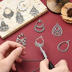 40Pcs 10 Styles Tibetan Style Retro Zinc Alloy Connector Charms&nbsp;FIND-CJ0003-60