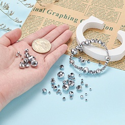 710Pcs Electroplate Transparent Glass Beads Strands&nbsp;DIY-YW0003-07