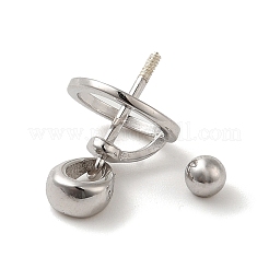 Anti-Tarnish Rhodium Plated 925 Sterling Silver Locket Style Planet Pinch Bails&nbsp;STER-NH0001-55A-P