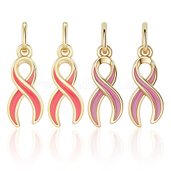 8Pcs 2 Style Brass Enamel Charms&nbsp;KK-BBC0020-37