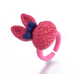 Bunny Resin Rings&nbsp;RJEW-JR00245-M