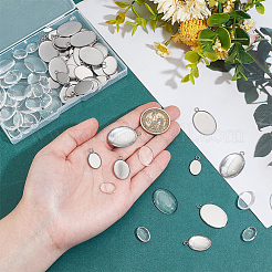 DIY Blank Oval Pendant Making Kits&nbsp;DIY-PH0021-47