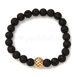 2Pcs Natural Lava Rock Beads Stretch Bracelets for Men Women&nbsp;BJEW-JB12040