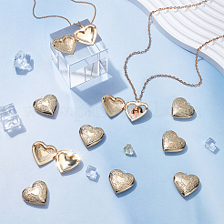 12Pcs Rack Plating Brass Locket Pendants&nbsp;KK-UN0005-92