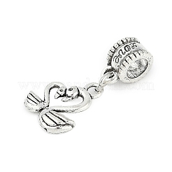 Rack Plating Brass European Dangle Charms&nbsp;KK-R200-18AS