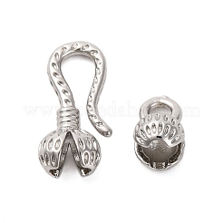 Brass Hook and S-Hook Clasps&nbsp;KK-K381-22P