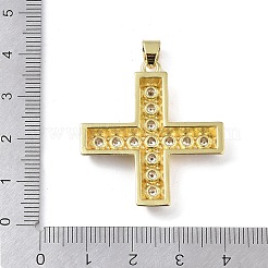 Rack Plating Brass Micro Pave Cubic Zirconia Pendants&nbsp;KK-K341-46G