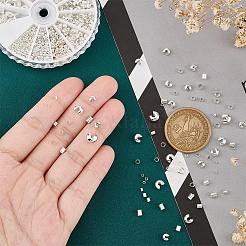 Brass & Iron Crimp Beads and Crimp Bead Covers Set&nbsp;KK-PH0003-99