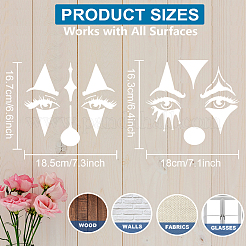 1 Set Clown Theme PET Hollow Out Drawing Painting Stencils&nbsp;DIY-MA0004-66